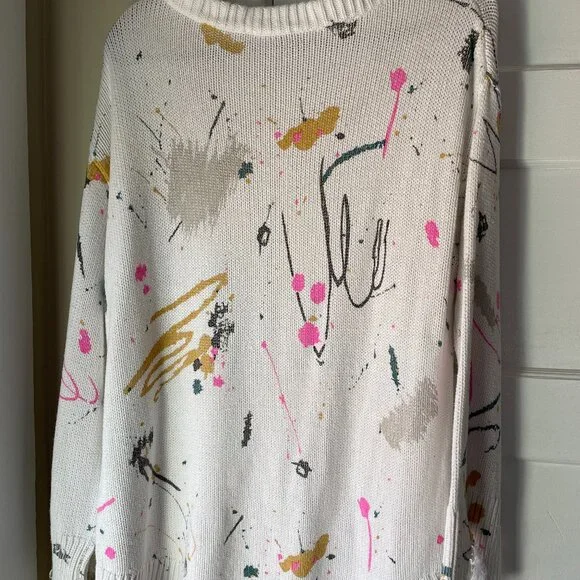 Abstract Print Women's Sweater - Picture 2 of 3